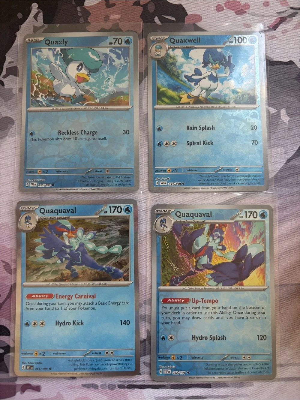 💧 Quaxly, Quaxwell & Quaquaval Evolution Lot | 4 Holo & Reverse Holo ✨5/$25✨